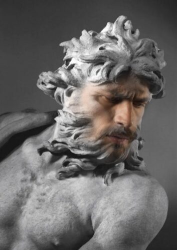 2026, Digital art metafisica del mutamento del nettuno di gian lorenzo bernini